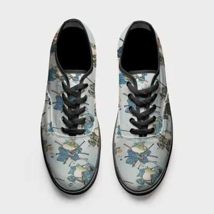 Tokyo-Tiger Frog Samurai Canvas Shoes