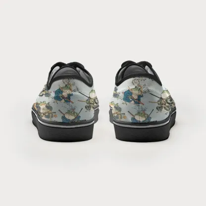 Tokyo-Tiger Frog Samurai Canvas Shoes