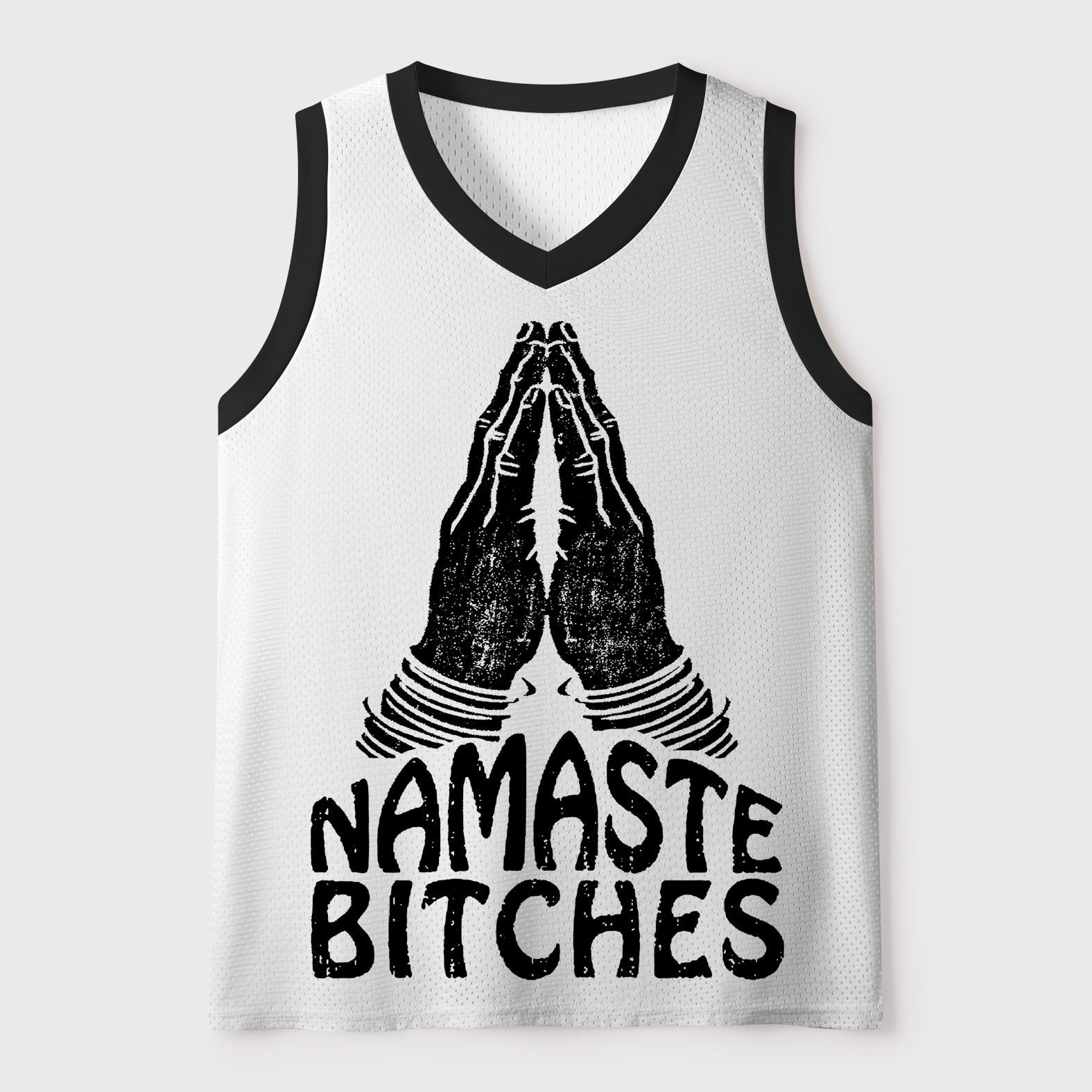 Tokyo-Tiger Funny Zen:Namaste Bitches Mesh Tank Top