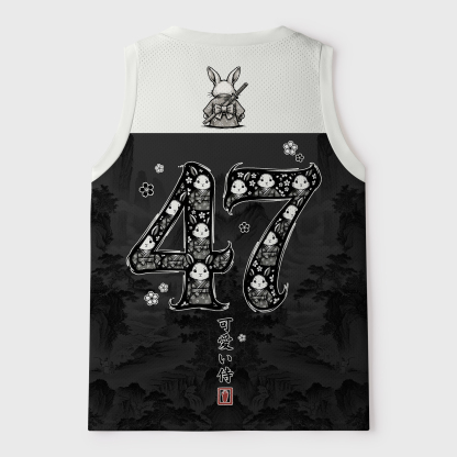 Tokyo-Tiger Ink Painting Samurai Rabbit Mesh Tank Top