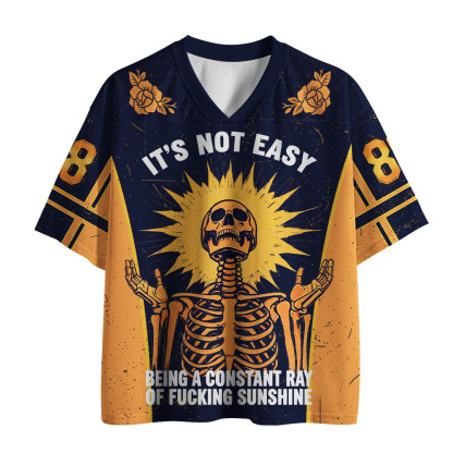 Tokyo-Tiger Shining Funny Skeleton Mesh Jersey