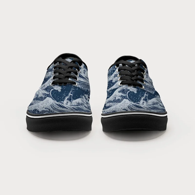 Tokyo-Tiger The Great Wave Off Beer Canvas Shoes
