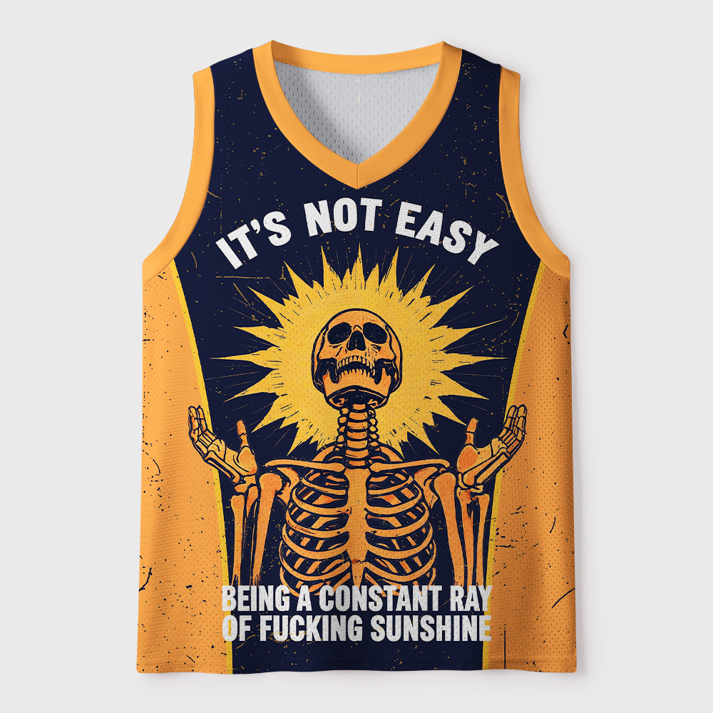 Tokyo-Tiger Shining Funny Skeleton Mesh Tank Top