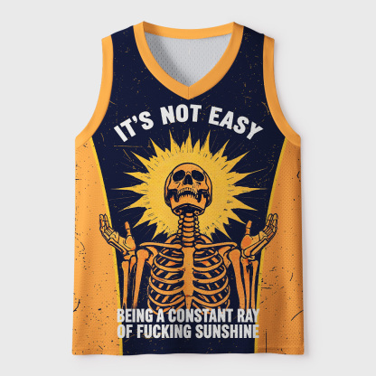 Tokyo-Tiger Shining Funny Skeleton Mesh Tank Top