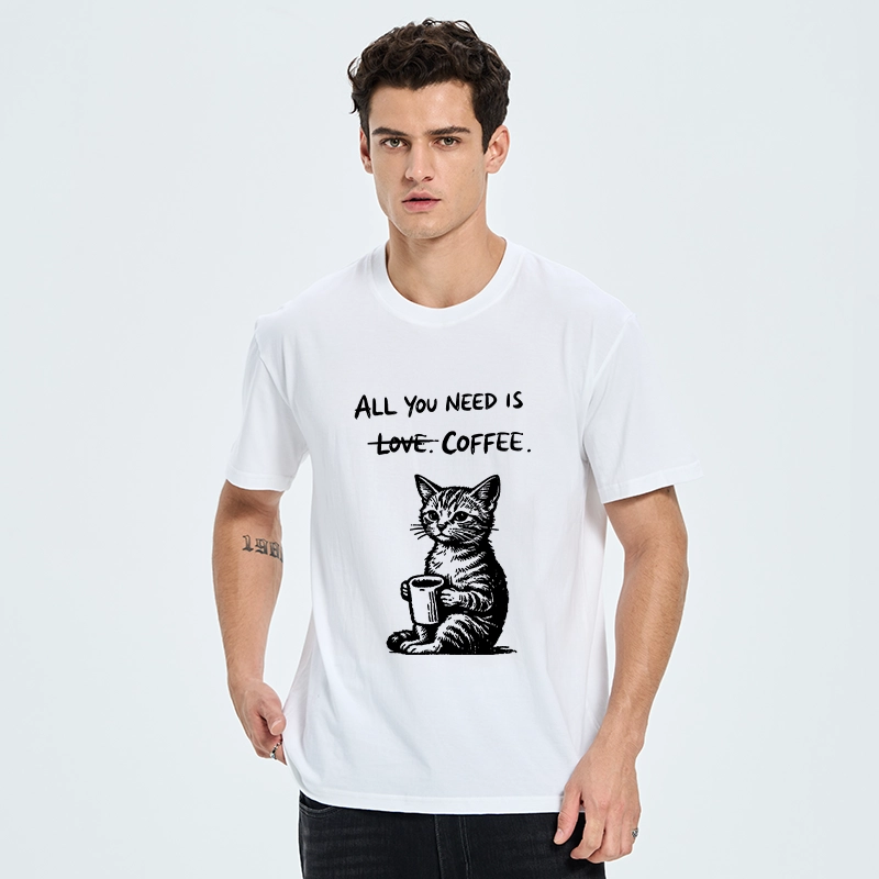 Tokyo-Tiger Cute Cat Coffee Daily Happy Vibe Classic T-Shirt