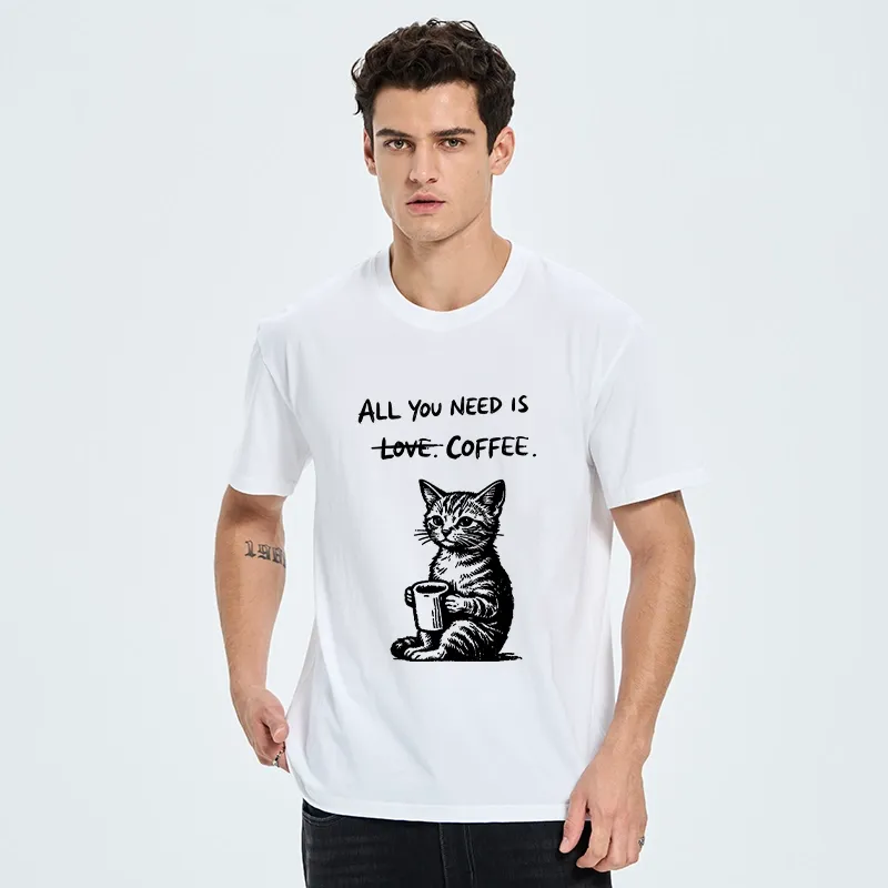 Tokyo-Tiger Cute Cat Coffee Daily Happy Vibe Classic T-Shirt