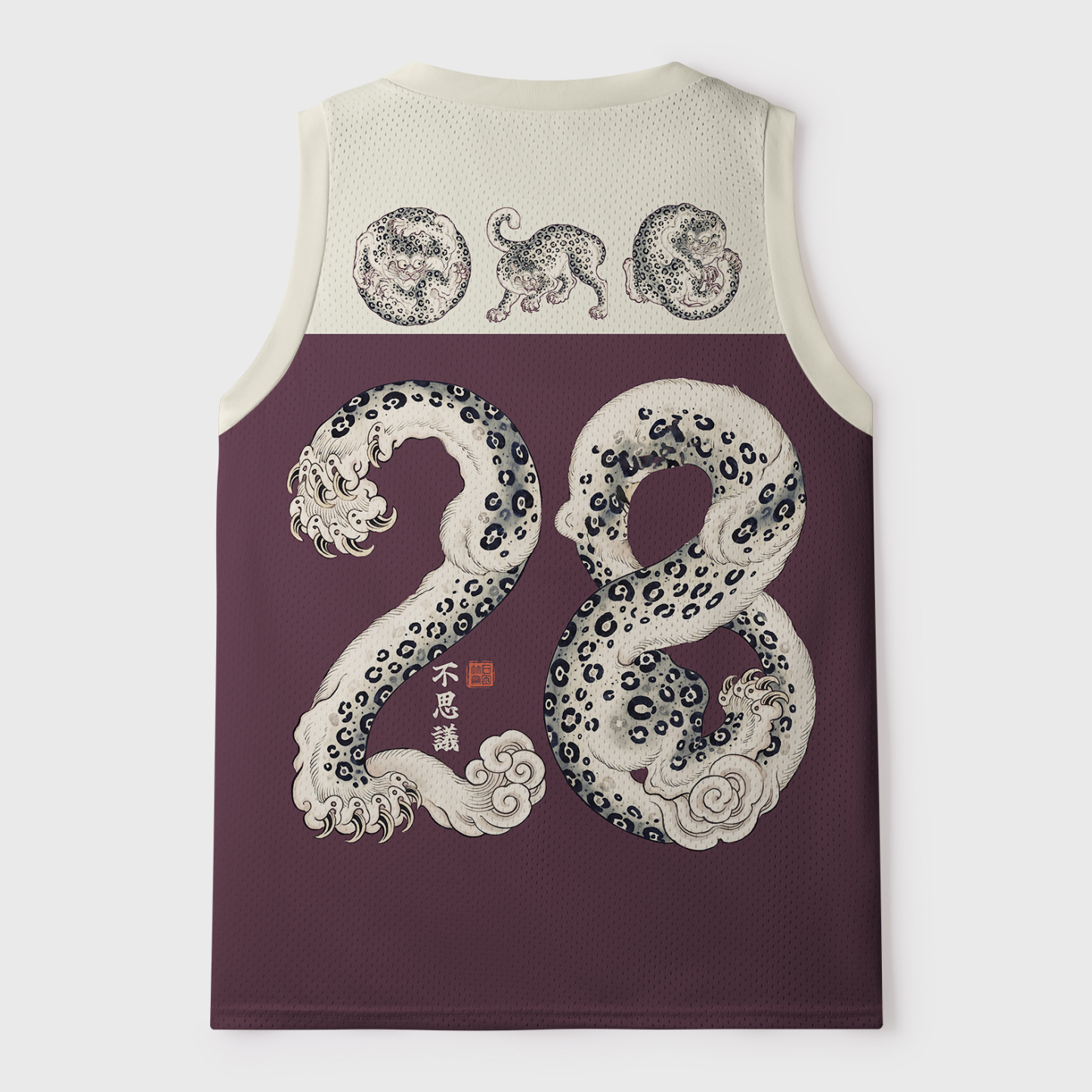 Tokyo-Tiger Incredible Snow Leopard Mesh Tank Top