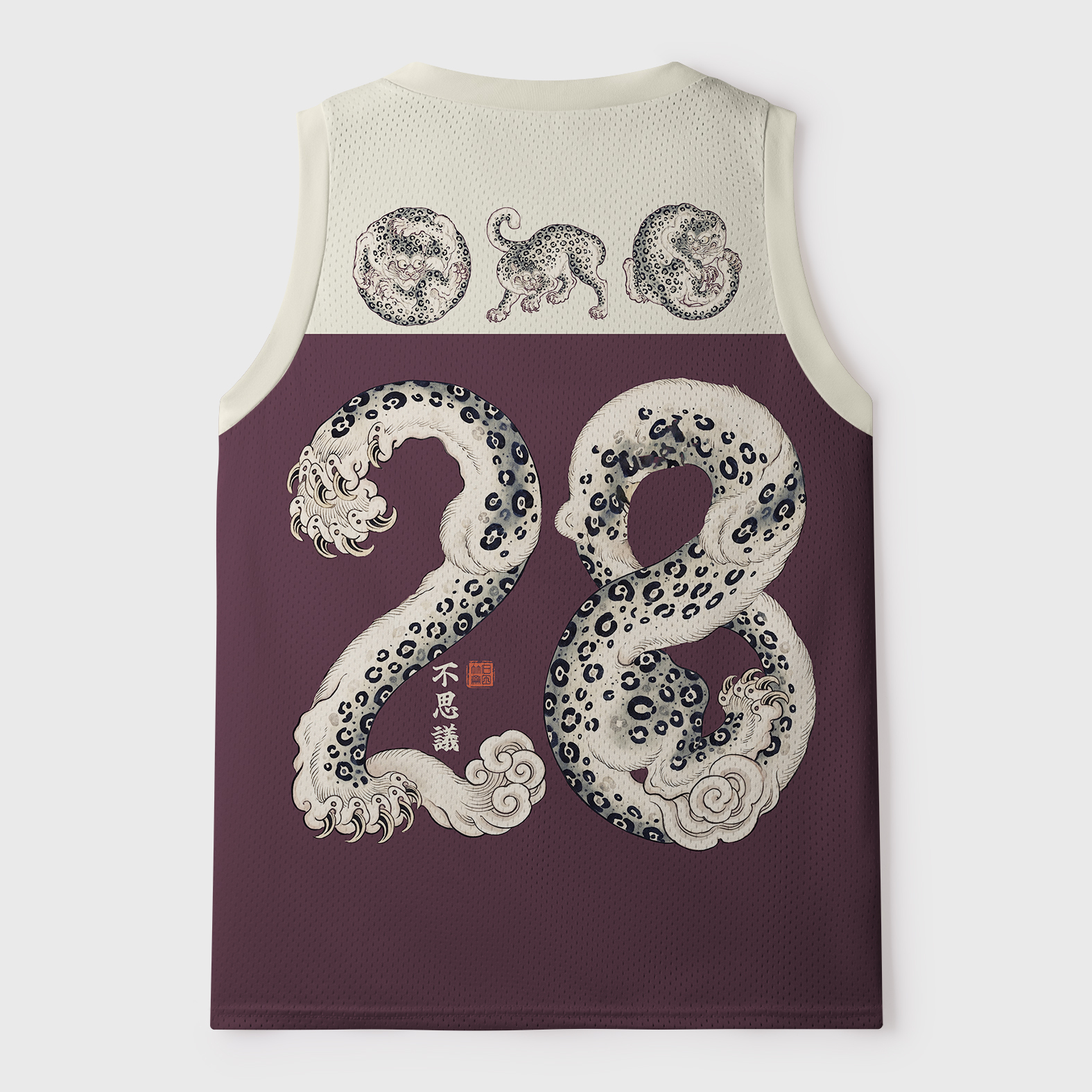 Tokyo-Tiger Incredible Snow Leopard Mesh Tank Top