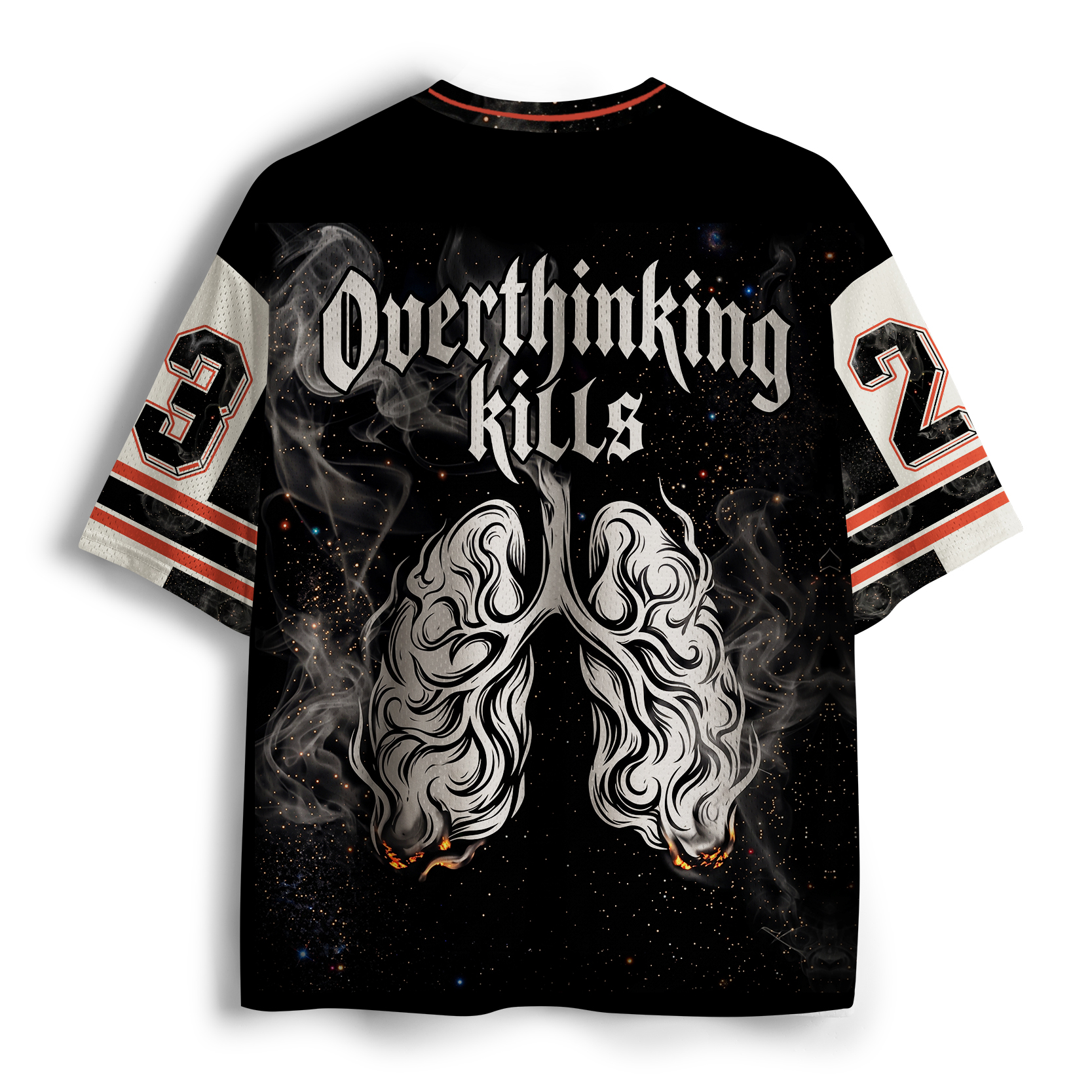 Tokyo-Tiger Funny Skeleton: Overthinking Mesh Jersey