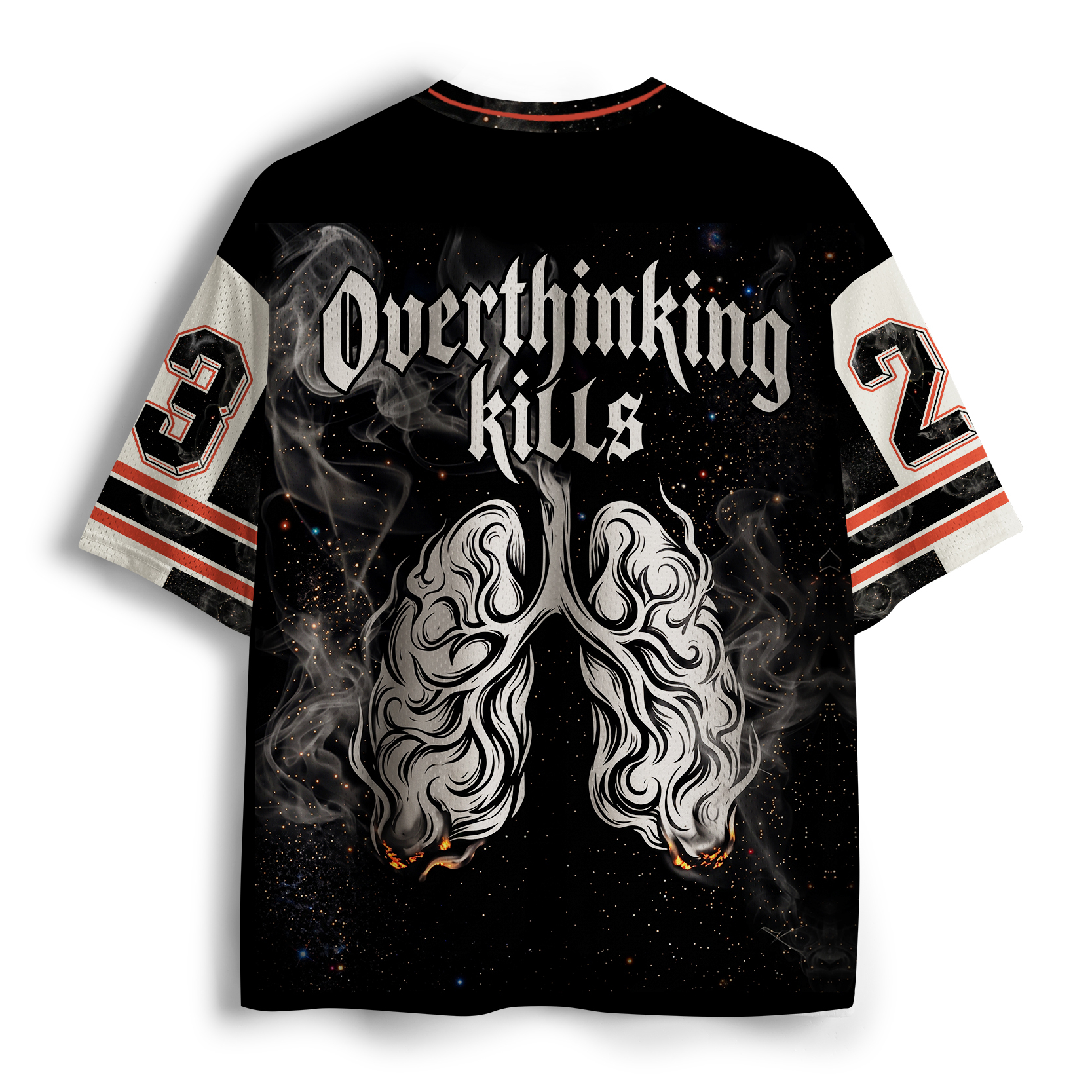 Tokyo-Tiger Funny Skeleton: Overthinking Mesh Jersey