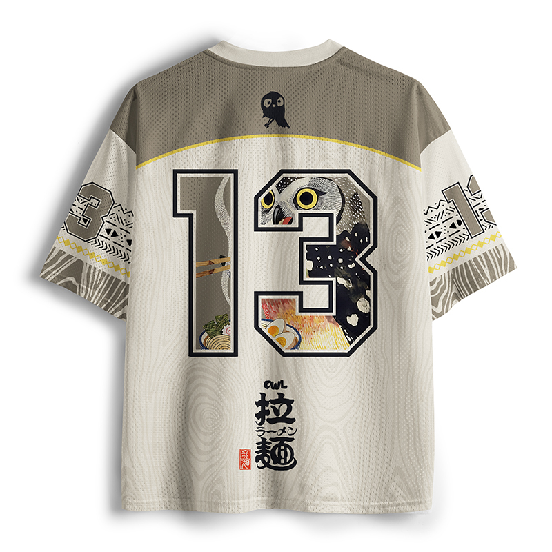 Tokyo-Tiger Owl Slurps Hot Ramen Japan Art Mesh Jersey