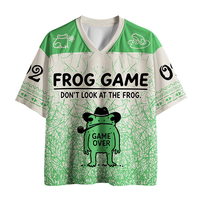Tokyo-Tiger Don't Look At The Frog Funny Mesh Jersey