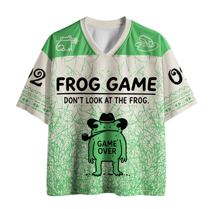 Tokyo-Tiger Don't Look At The Frog Funny Mesh Jersey