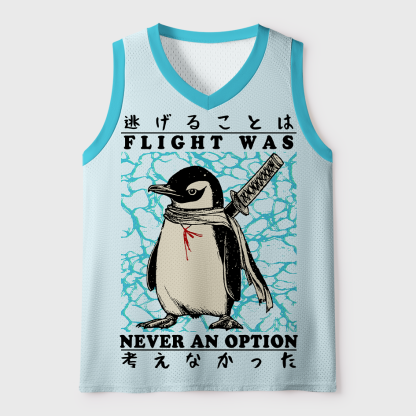 Tokyo-Tiger No Retreat Samurai Penguin Mesh Tank Top