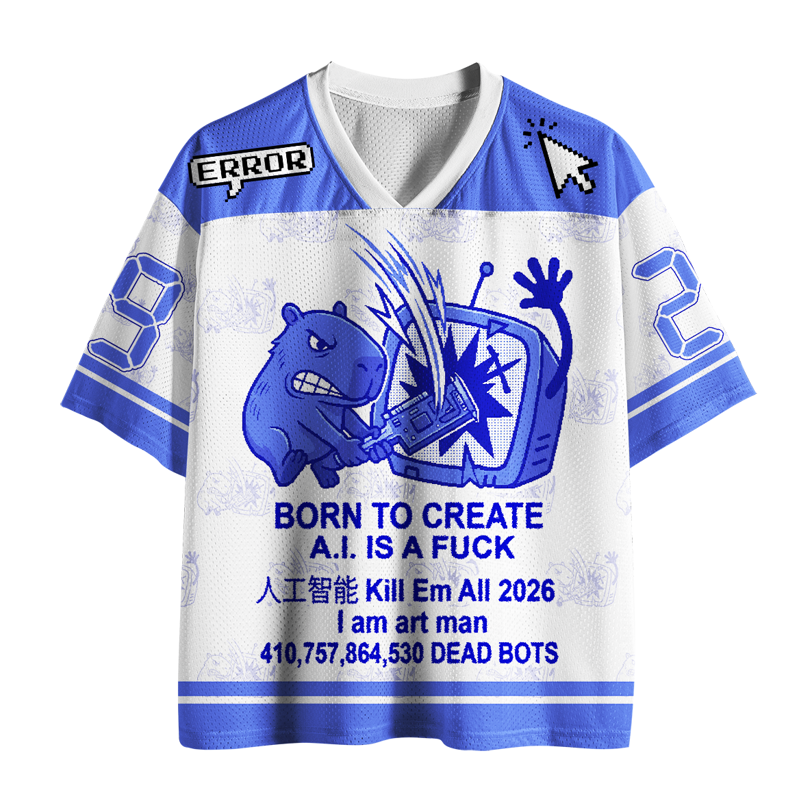 Tokyo-Tiger Born To Create Anti AI Capybara Mesh Jersey