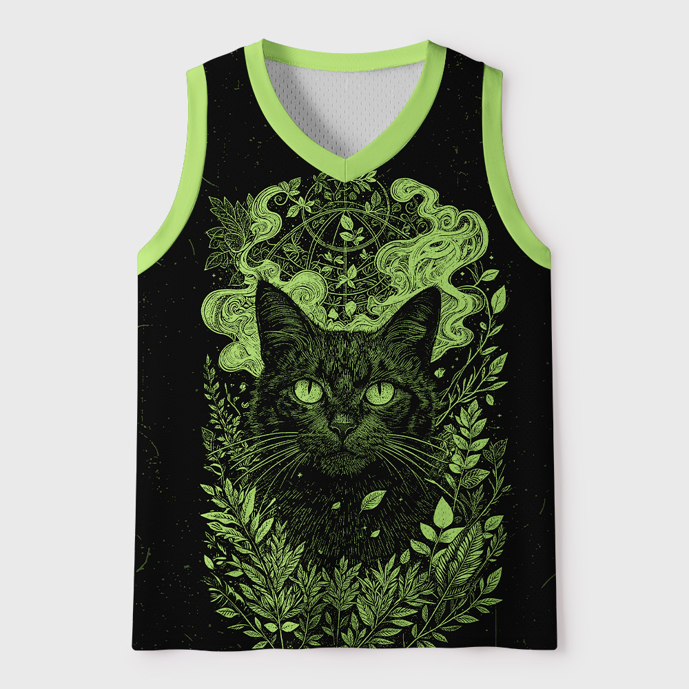 Tokyo-Tiger Peaceful Forest Magic Cat Mesh Tank Top