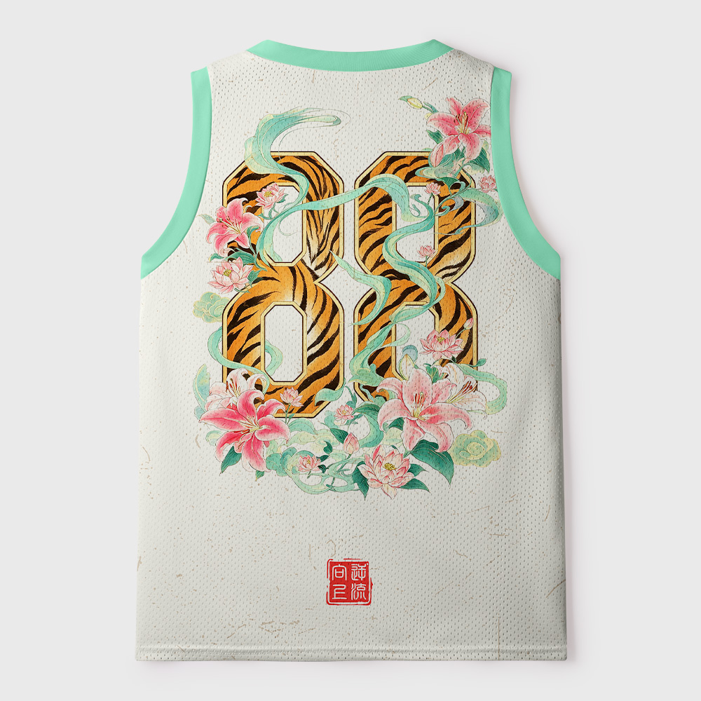 Tokyo-Tiger Japanese Lily Tiger Mesh Tank Top