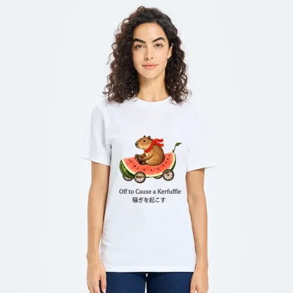 Tokyo-Tiger Capybara Drive Watermelon Car Classic T-Shirt