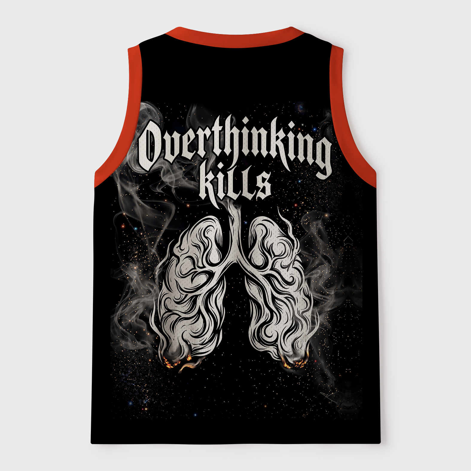 Tokyo-Tiger Funny Skeleton: Overthinking Mesh Tank Top