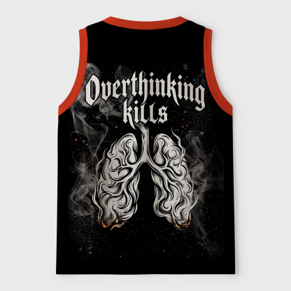 Tokyo-Tiger Funny Skeleton: Overthinking Mesh Tank Top