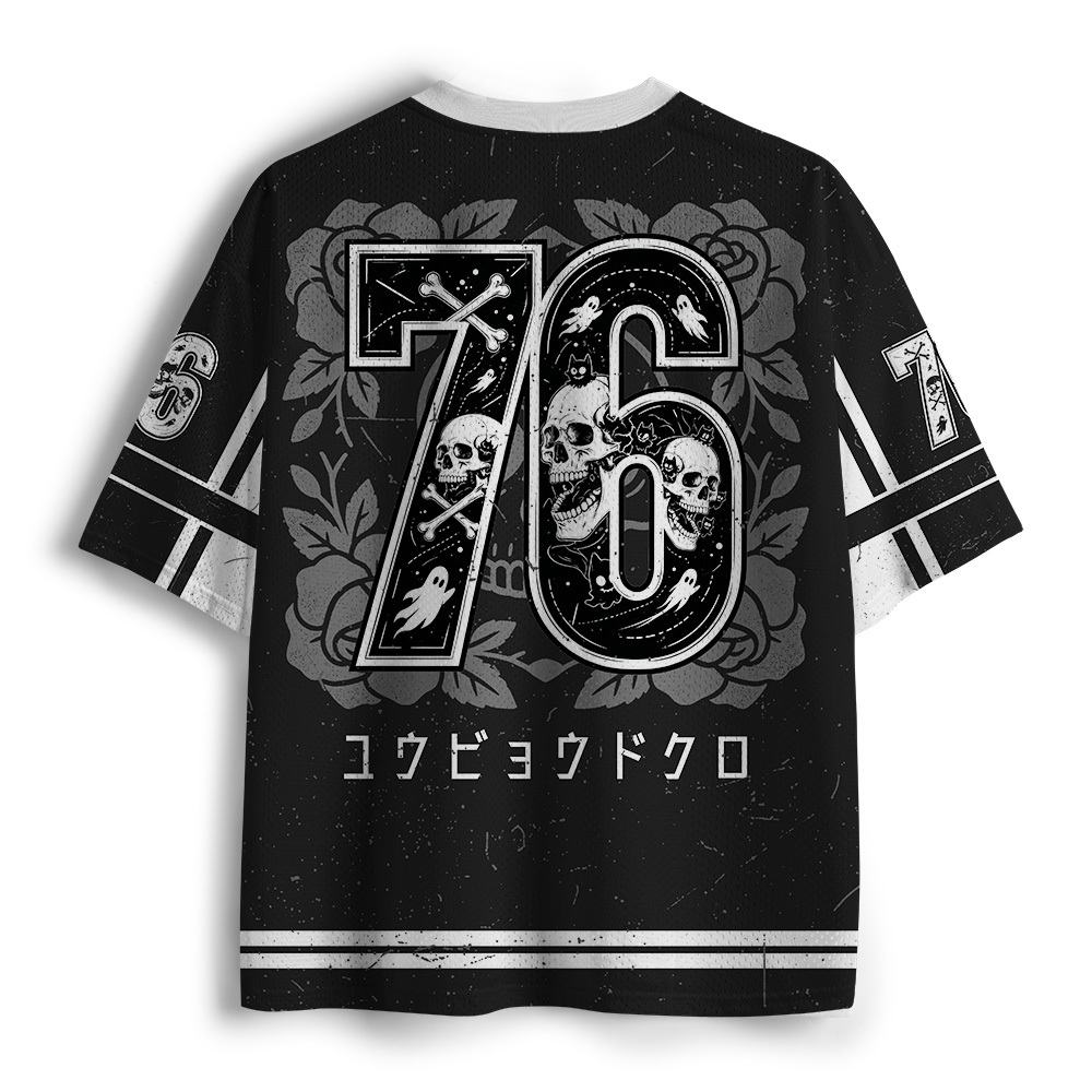 Tokyo-Tiger Ghost Skull Mesh Jersey