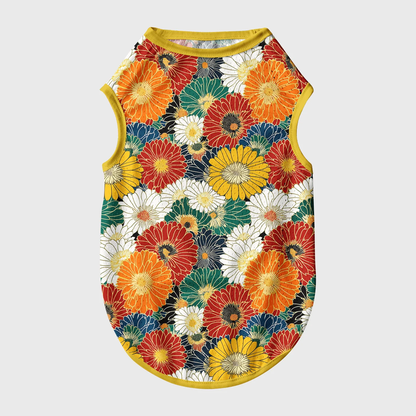 Tokyo-Tiger Colorful Chrysanthemums Pet Jersey