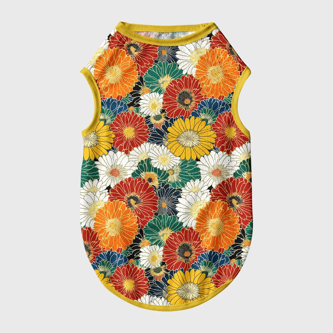 Tokyo-Tiger Colorful Chrysanthemums Pet Jersey