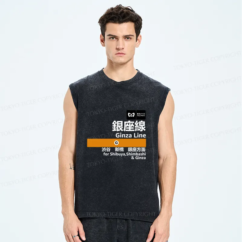 Tokyo-Tiger Ginza Line Japan Washed Tank