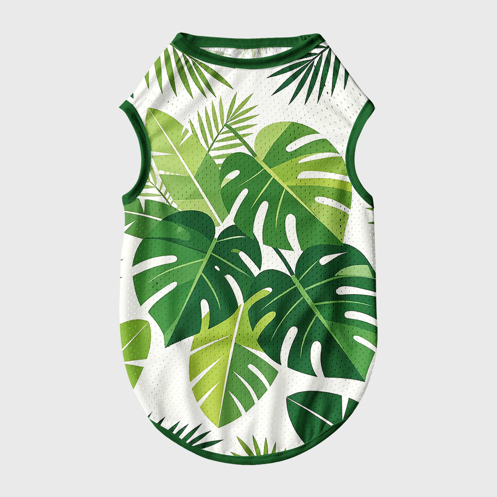 Tokyo-Tiger Tropical Geometric Pet Jersey