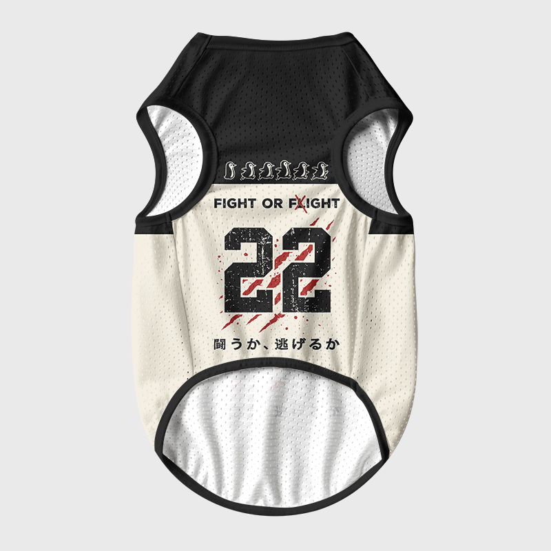 Tokyo-Tiger Woodblock Penguin:Fight Or Flight Pet Jersey
