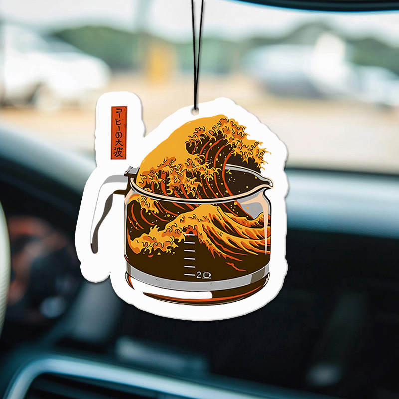 Tokyo-Tiger The Great Wave Off Coffee Japanese Car Air Freshener