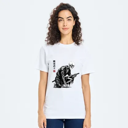 Tokyo-Tiger Vintage Dark Ghost Samurai Sketch Classic T-Shirt