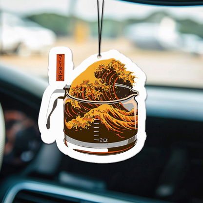 Tokyo-Tiger The Great Wave Off Coffee Japanese Car Air Freshener