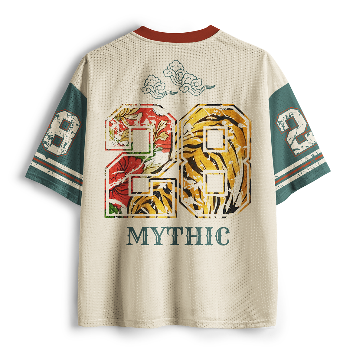 Tokyo-Tiger Mythic Tiger & Red Sun Crane Mesh Jersey