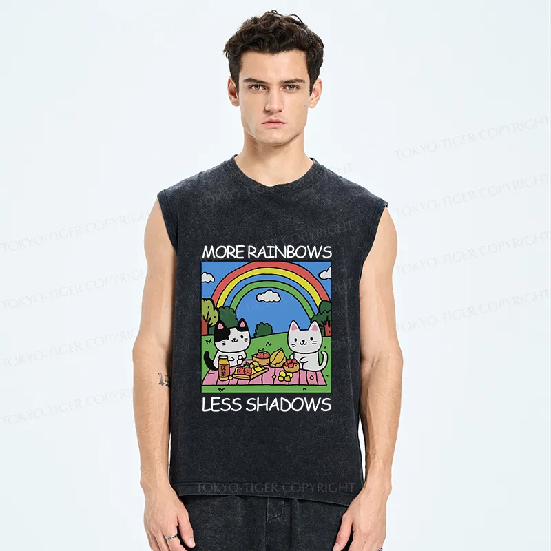 Tokyo-Tiger More Rainbows Less Shadows Washed Tank