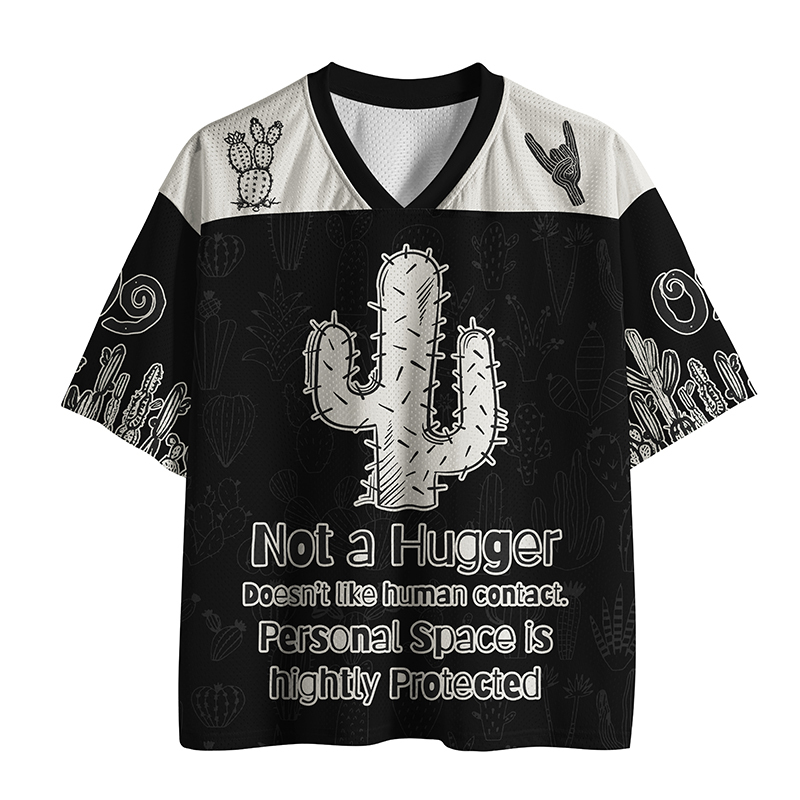 Tokyo-Tiger Funny Personal Space Cactus Meme Mesh Jersey