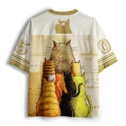 Tokyo-Tiger Eleven Cats Are Staring At You Mesh Jersey