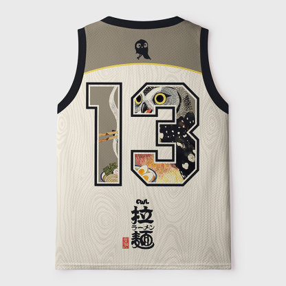 Tokyo-Tiger Owl Slurps Hot Ramen Japan Art Mesh Tank Top