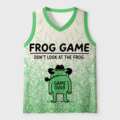Tokyo-Tiger Don't Look At The Frog Funny Mesh Tank Top