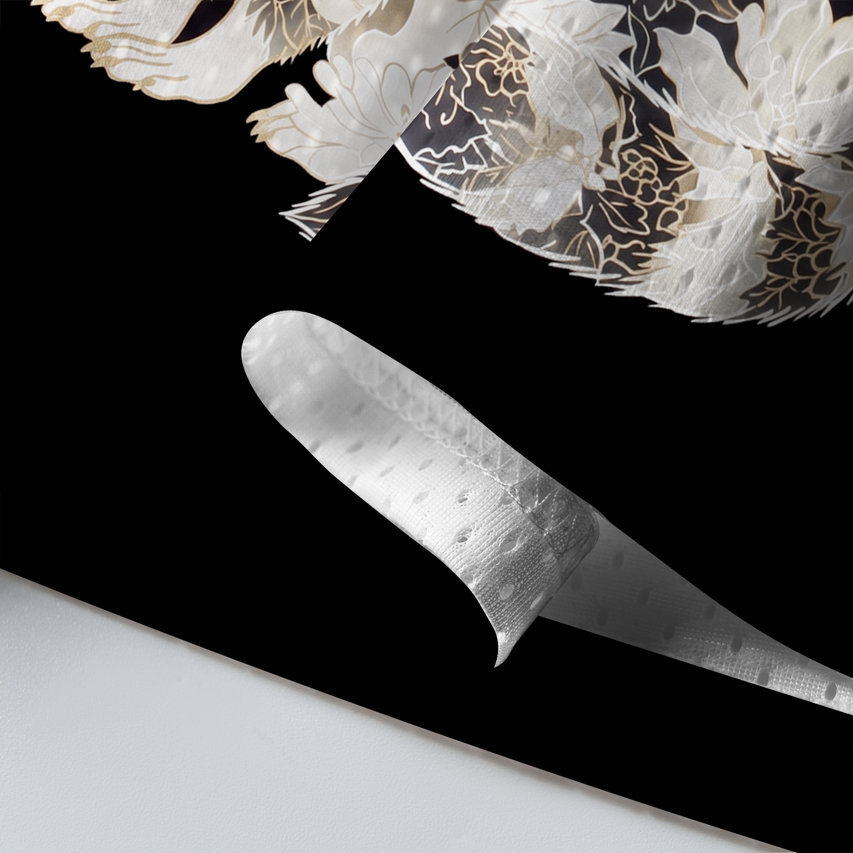 Tokyo-Tiger Busy Day Lace Filigree Tanuki Mesh Jersey