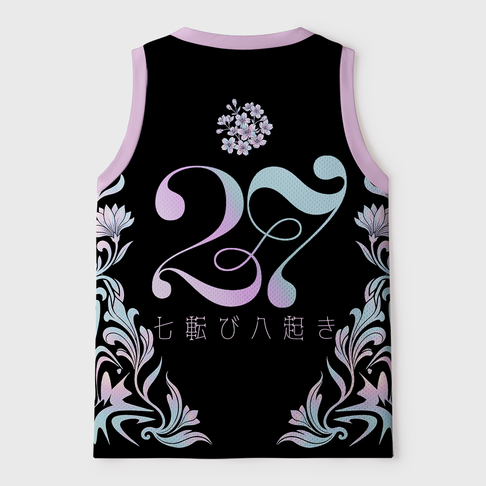 Tokyo-Tiger Nanakorobi Yaoki Sakura Bonsai Mask Mesh Tank Top