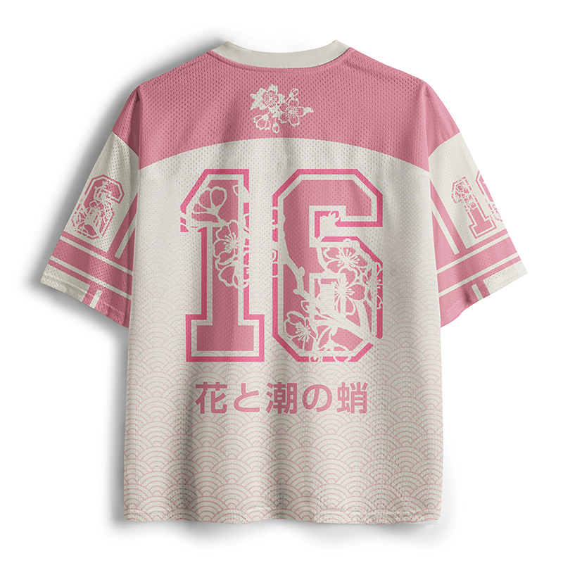 Tokyo-Tiger Octopus Sakura Waltz Mesh Jersey