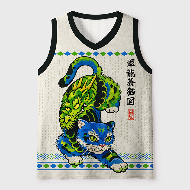 Tokyo-Tiger Dragon Cat Classic Art Mesh Tank Top