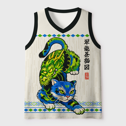 Tokyo-Tiger Dragon Cat Classic Art Mesh Tank Top
