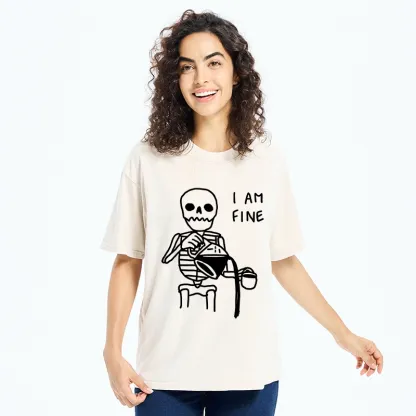 Tokyo-Tiger Skeleton Fake Calm Washed T-Shirt