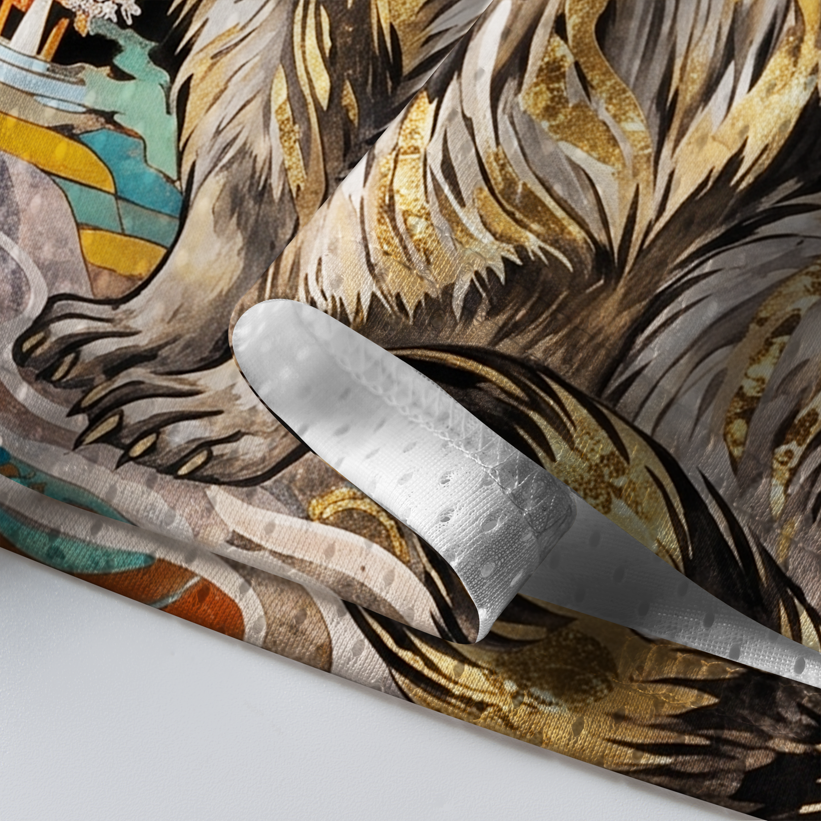Tokyo-Tiger Golden Filigree Raccoon Starry Oriental Landscape Mesh Jersey