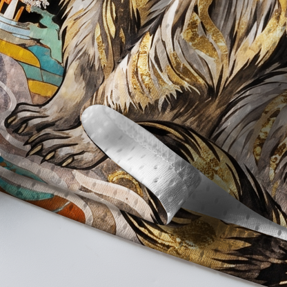 Tokyo-Tiger Golden Filigree Raccoon Starry Oriental Landscape Mesh Jersey
