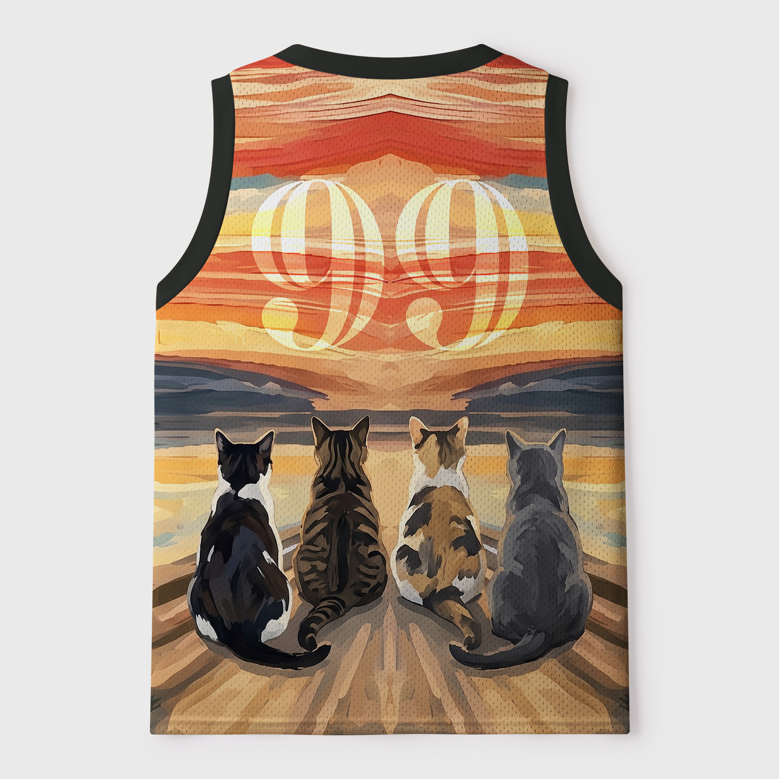 Tokyo-Tiger Cat Screaming At The Void Mesh Tank Top