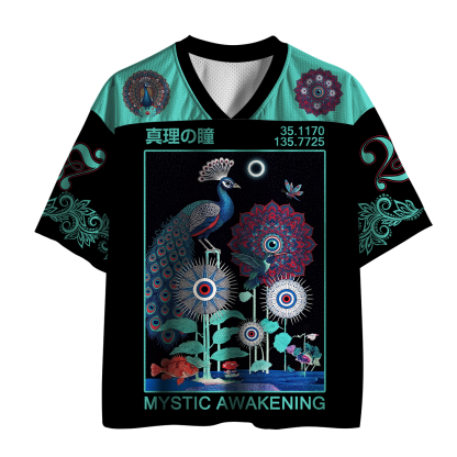 Tokyo-Tiger Eye of Truth Peacock Mandala Mesh Jersey