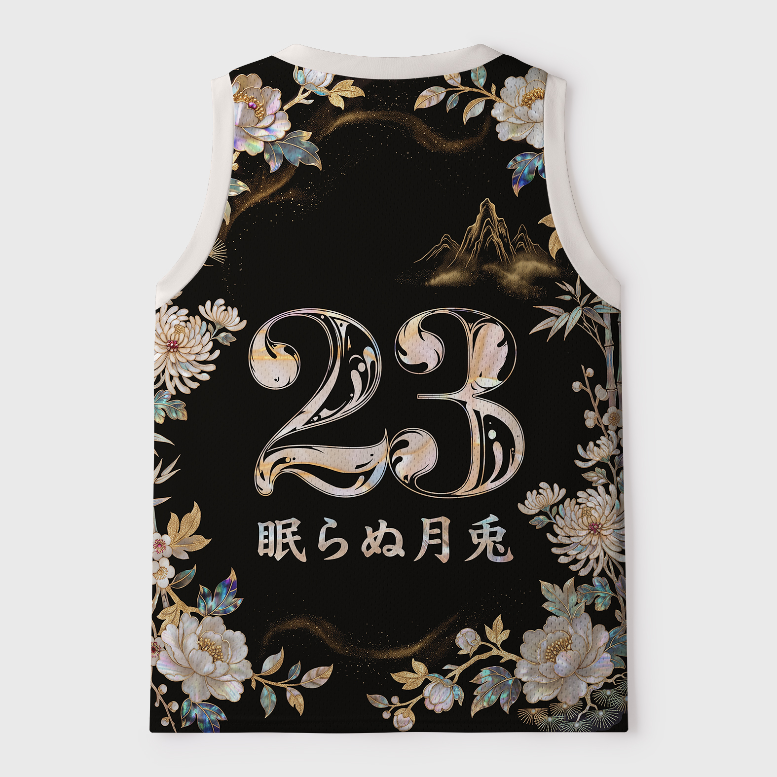 Tokyo-Tiger Sleepless Floral Bunny Mesh Tank Top